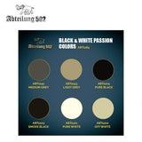 AK Interactive - Dense Acrylics Set - Black And White Passion Colors