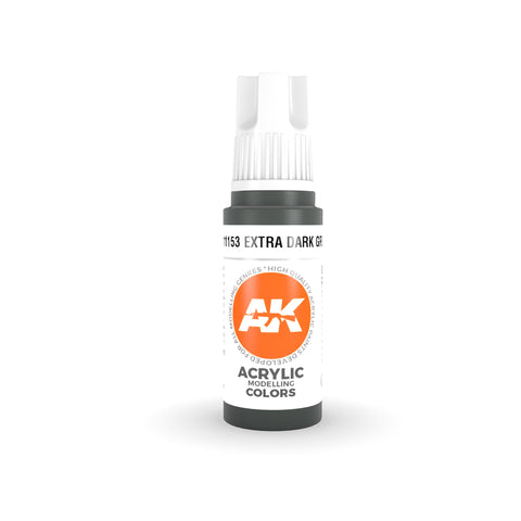 AK Interactive - 3 Gen Acrylics - Extra Dark Green 17ml