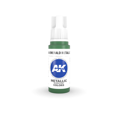 AK Interactive - 3 Gen Acrylics - Emerald Metallic Green 17ml