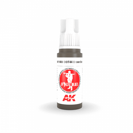 AK Interactive - 3 Gen Figures Acrylics - Dot44 Brown Base 17ml