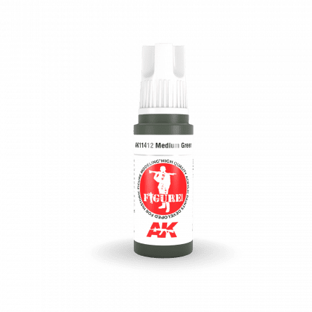 AK Interactive - 3 Gen Figures Acrylics - Medium Green 17ml