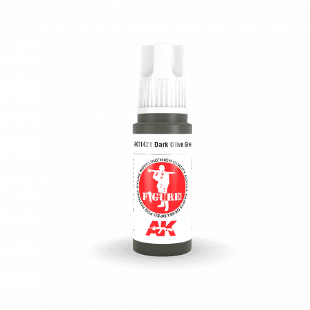 AK Interactive - 3 Gen Figures Acrylics - Dark Olive Green 17ml