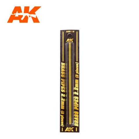AK Interactive - Building Materials - Brass Pipes 2.2mm (2)