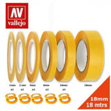 Vallejo - Hobby Tools - Precision Masking Tape 3mmx18m - Twin Pack