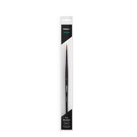 Vallejo - Brushes - Pro Modeler - Natural Hair Round Brush No. 2