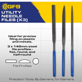 Gale Force 9: Precision Hobby Tools – Utility Needle Files (3)