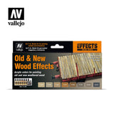 Vallejo - Model Air - Effects 8 Colour Set Old And New Wood Effects by Scratchmod 17ml