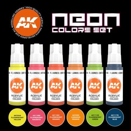 AK Interactive - 3 Gen Sets - Neon Colors